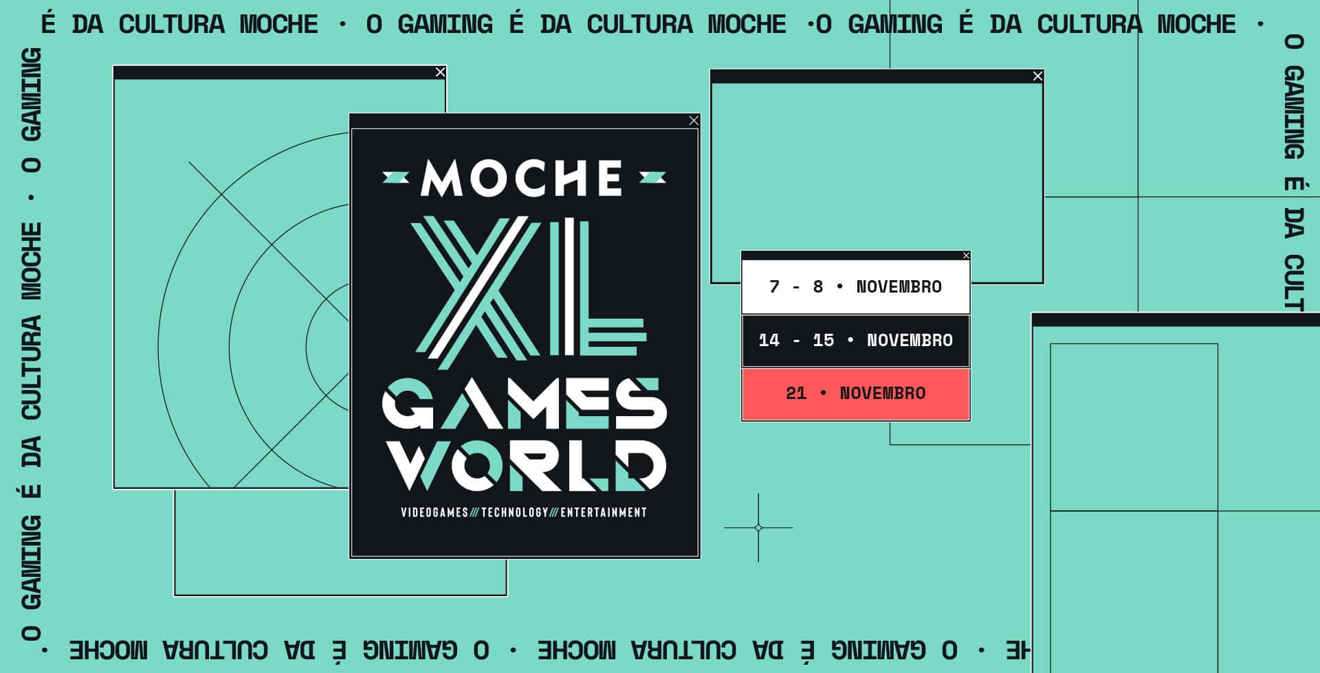 MOCHE XL ESPORTS: Programa e Palcos